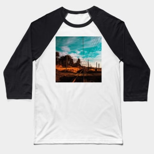 On the train tracks Baseball T-Shirt